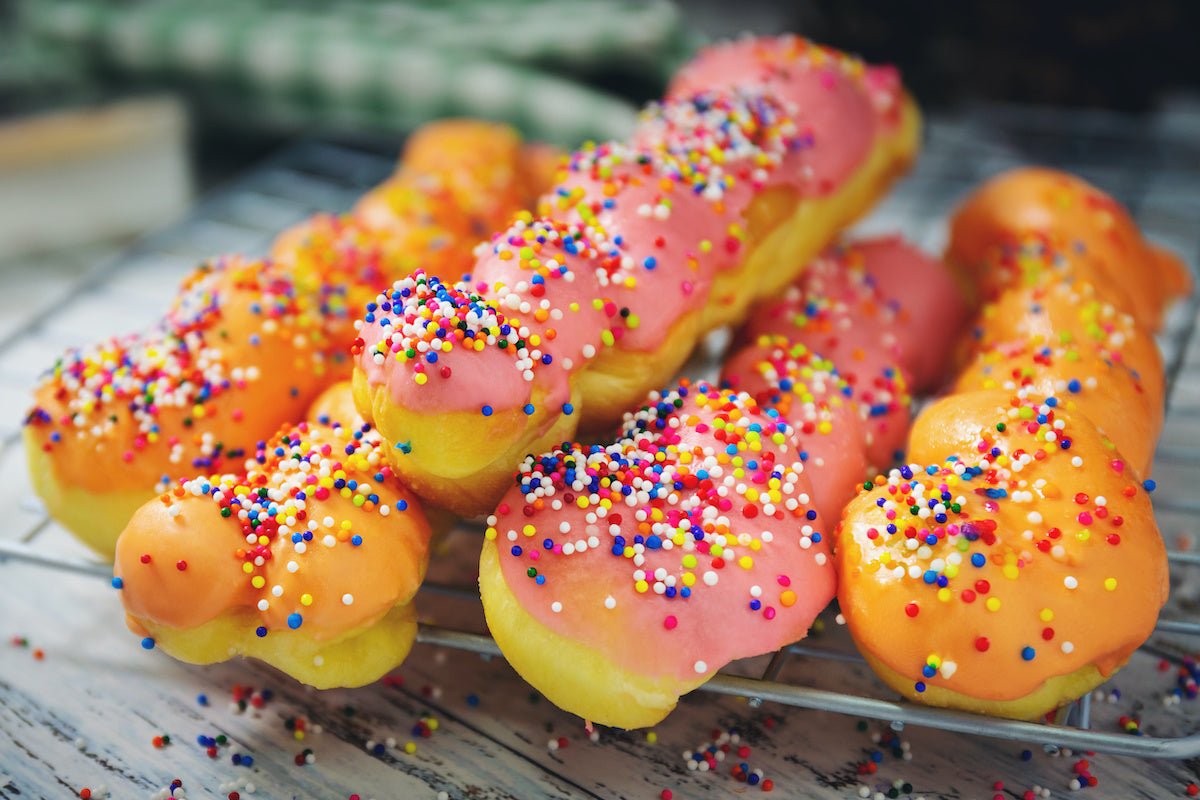 Donut Sticks: Strawberry Balsamic Frosting & Texas Olive Oil - Texas Hill Country Olive Co.