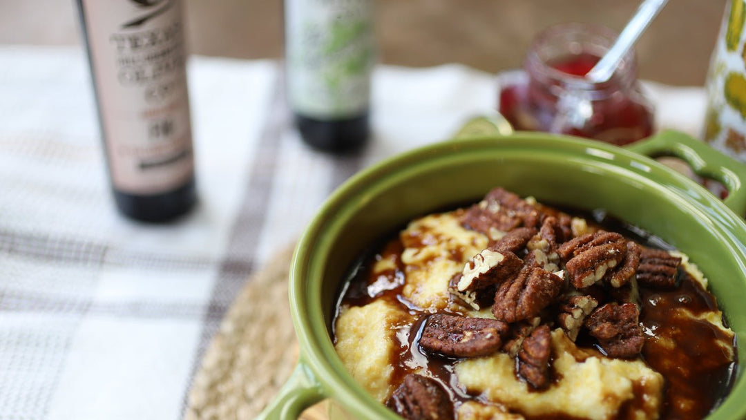 Fig Balsamic Butter Grits - Texas Hill Country Olive Co.