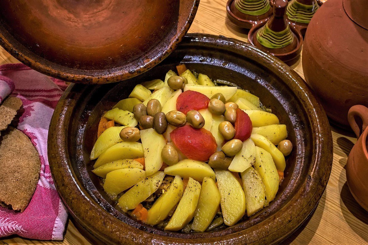 Vegan Moroccan Tagine with Potatoes and Olives - Texas Hill Country Olive Co.