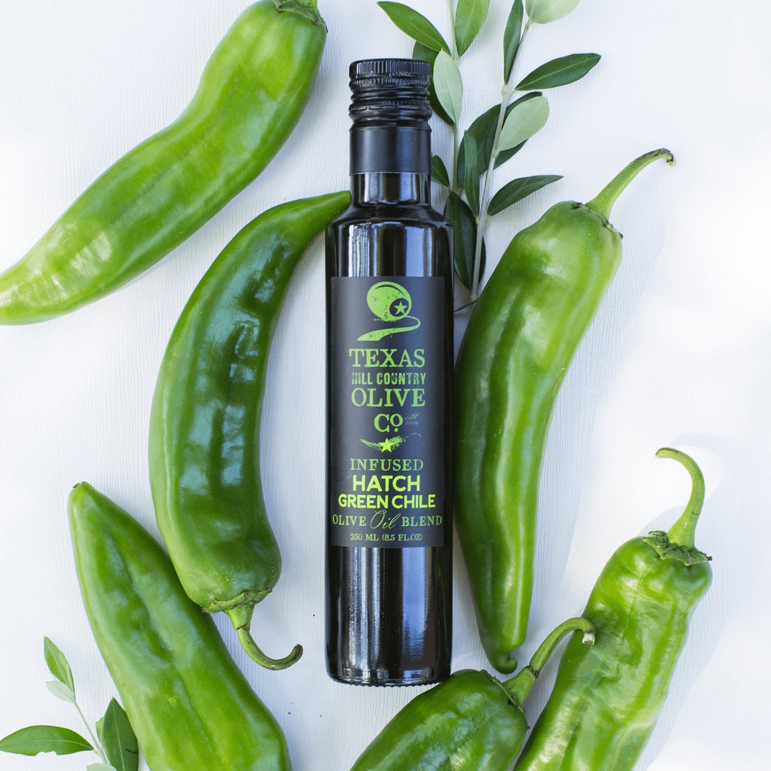 Hatch Green Chile Olive Oil_Infused Olive Oil_Texas Hill Country Olive Co.