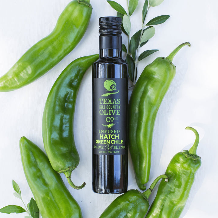 Hatch Green Chile Olive Oil_Infused Olive Oil_Texas Hill Country Olive Co.