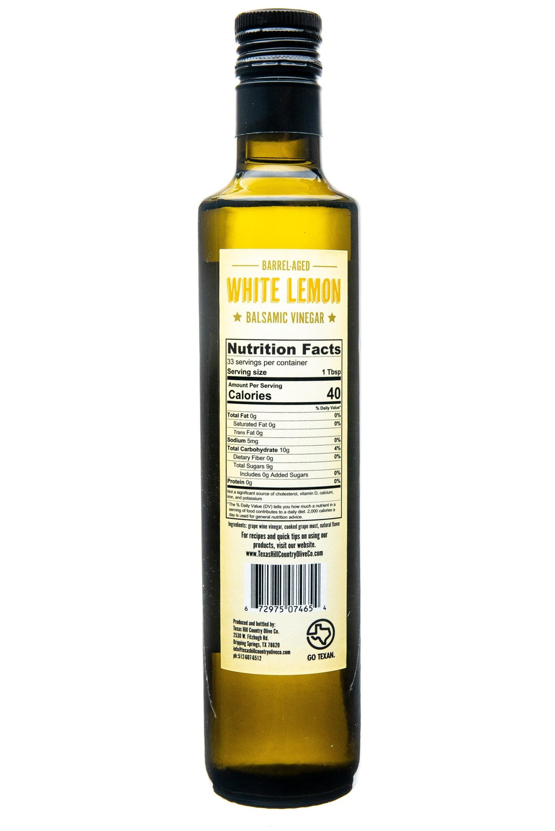 White Lemon Balsamic Vinegar_Balsamic Vinegar_Texas Hill Country Olive Co.