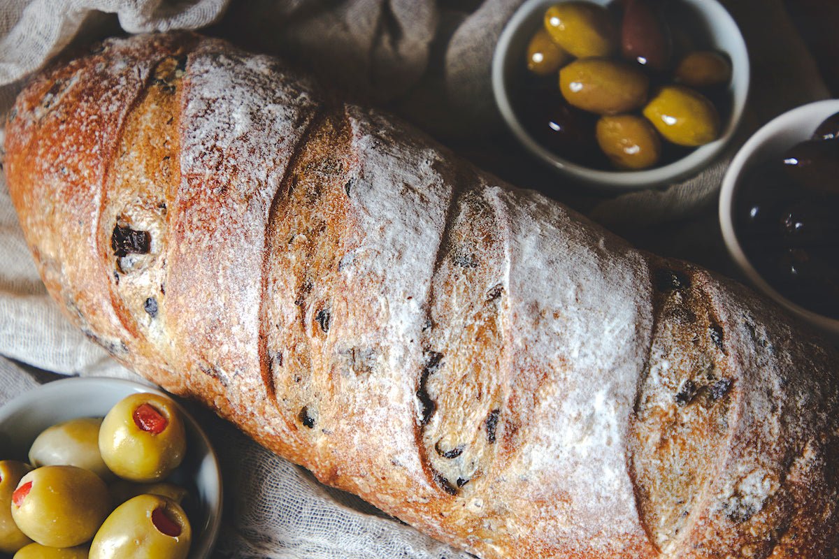Fresh Olive Loaf with Whipped Butter and Rosemary Olive Oil - Texas Hill Country Olive Co.