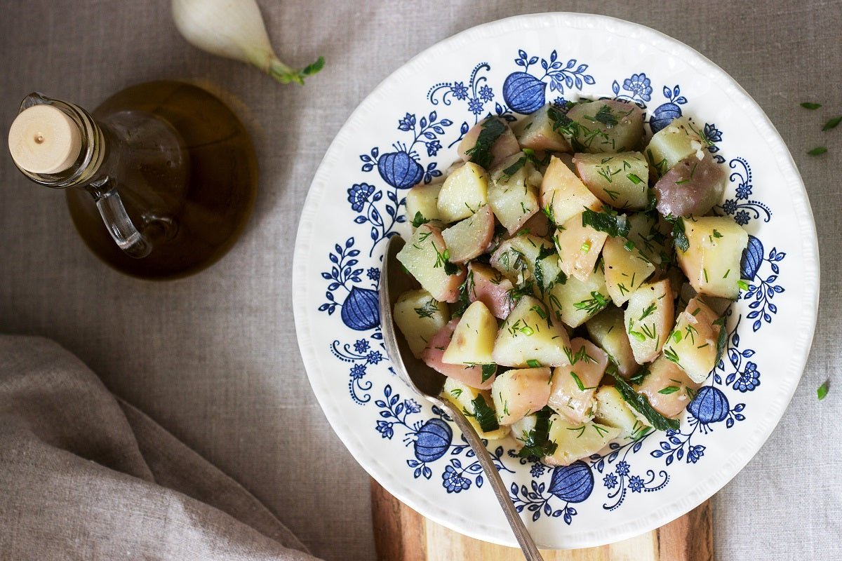 German Potato Salad with White Balsamic Vinegar - Texas Hill Country Olive Co.