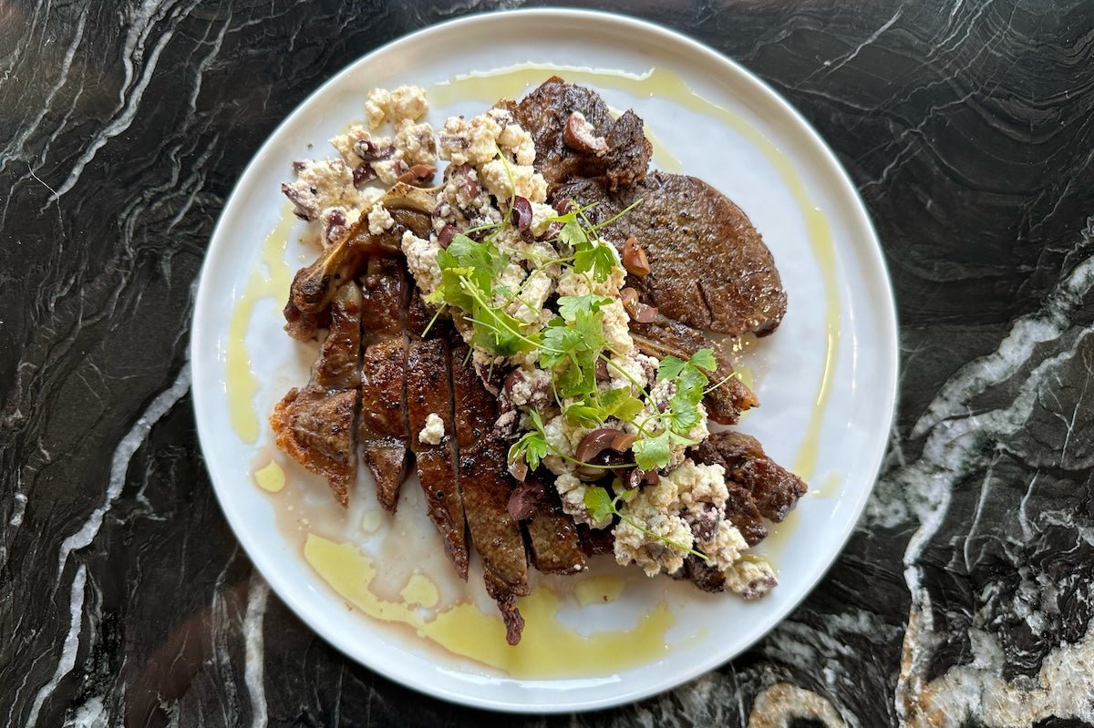 Greek Style Ribeye Steak with Feta and Olive Topper – Texas Hill ...