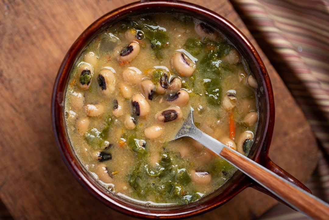 Harissa Black Eyed Peas and Collard Greens Soup - Texas Hill Country Olive Co.