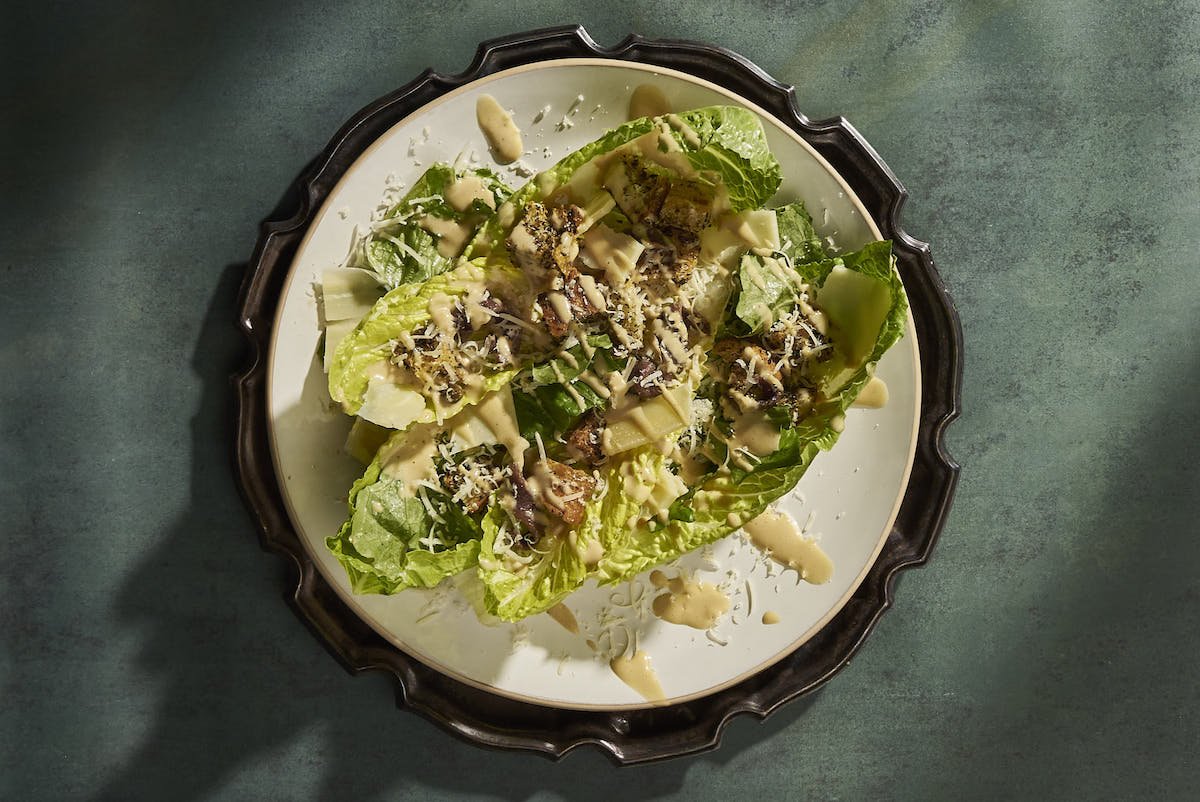 Healthy Caesar Salad with Homemade Dressing & Croutons - Texas Hill Country Olive Co.
