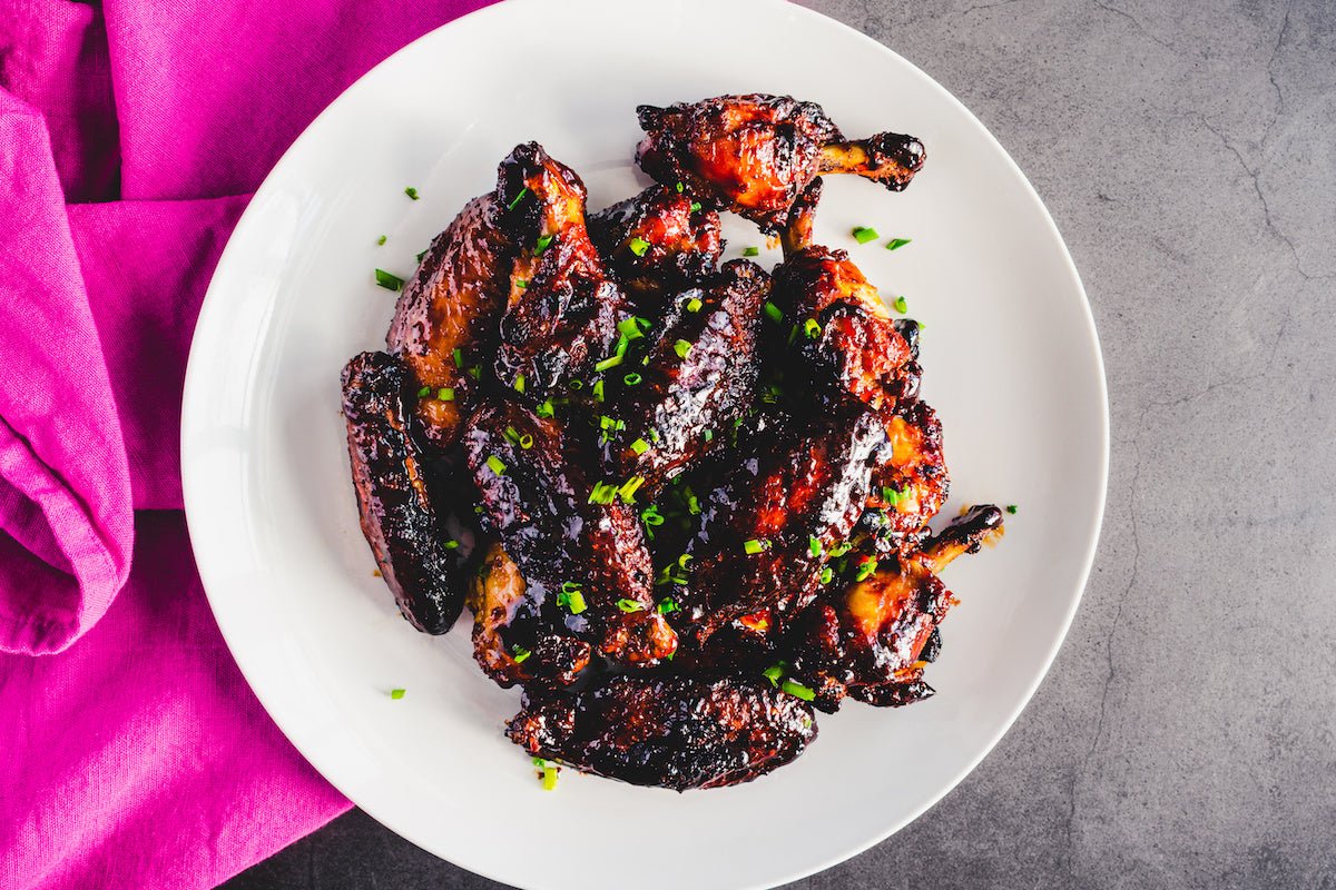 Hot Honey Wings with Spicy Balsamic Vinegar Sauce - Texas Hill Country Olive Co.