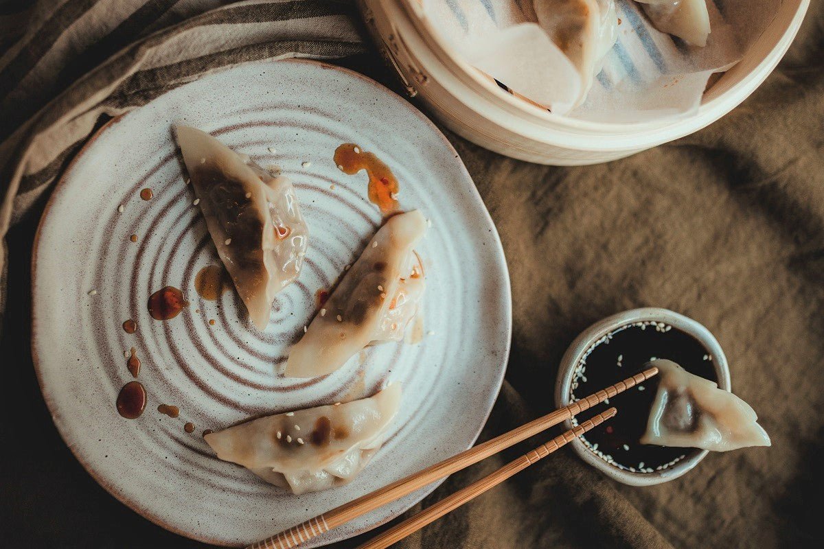 Lucky Lunar New Year Dumplings with Blood Orange Chili Sauce - Texas Hill Country Olive Co.