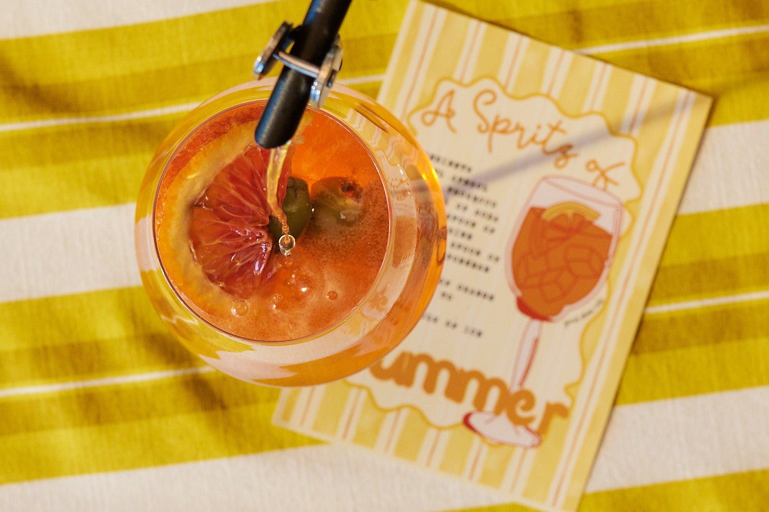 Olive Oil Aperol Spritz