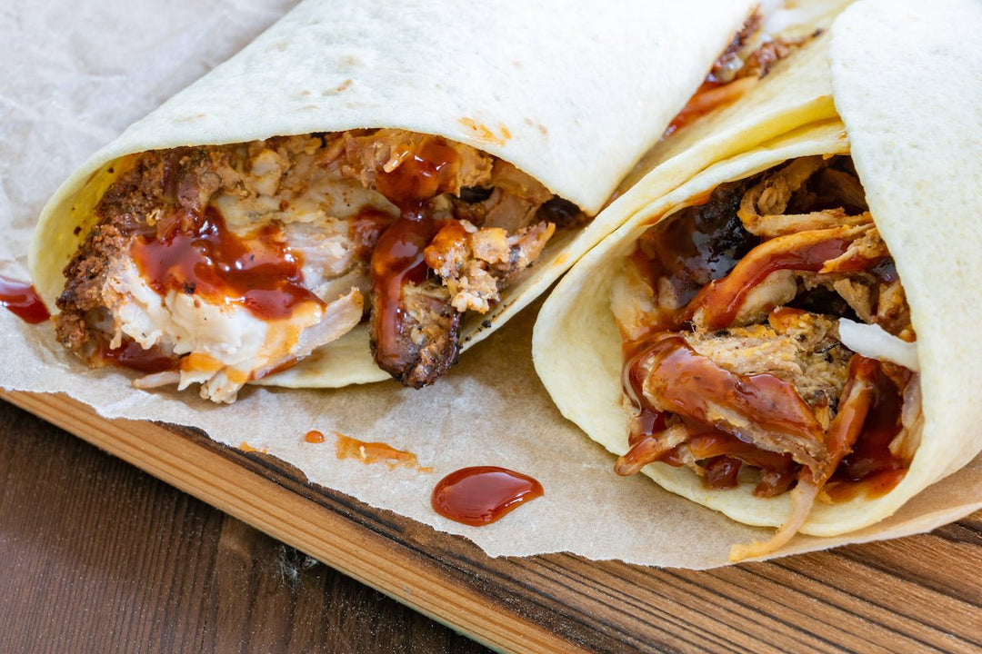 Pulled Pork Wraps with Homemade Balsamic BBQ Sauce - Texas Hill Country Olive Co.