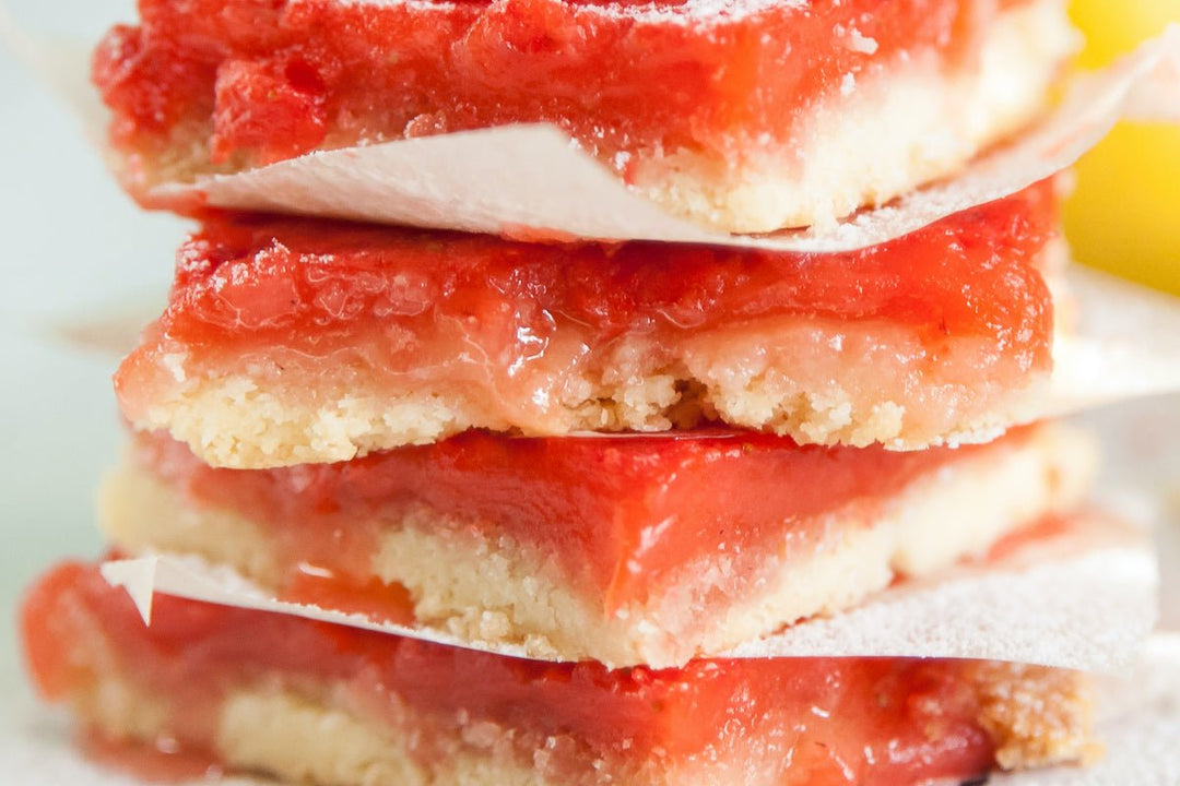 Strawberry Lemon Bars with Lemonade Stand Balsamic - Texas Hill Country Olive Co.