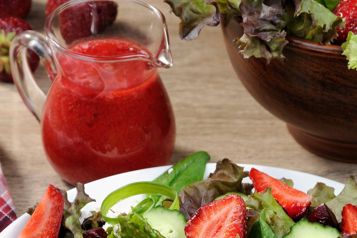 Strawberry Vinaigrette with Fresh Fruit & Lemon Olive Oil - Texas Hill Country Olive Co.