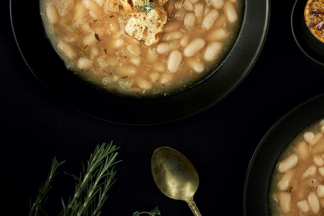 White Bean and Celery Stew with Basil-Infused Texas Olive Oil - Texas Hill Country Olive Co.