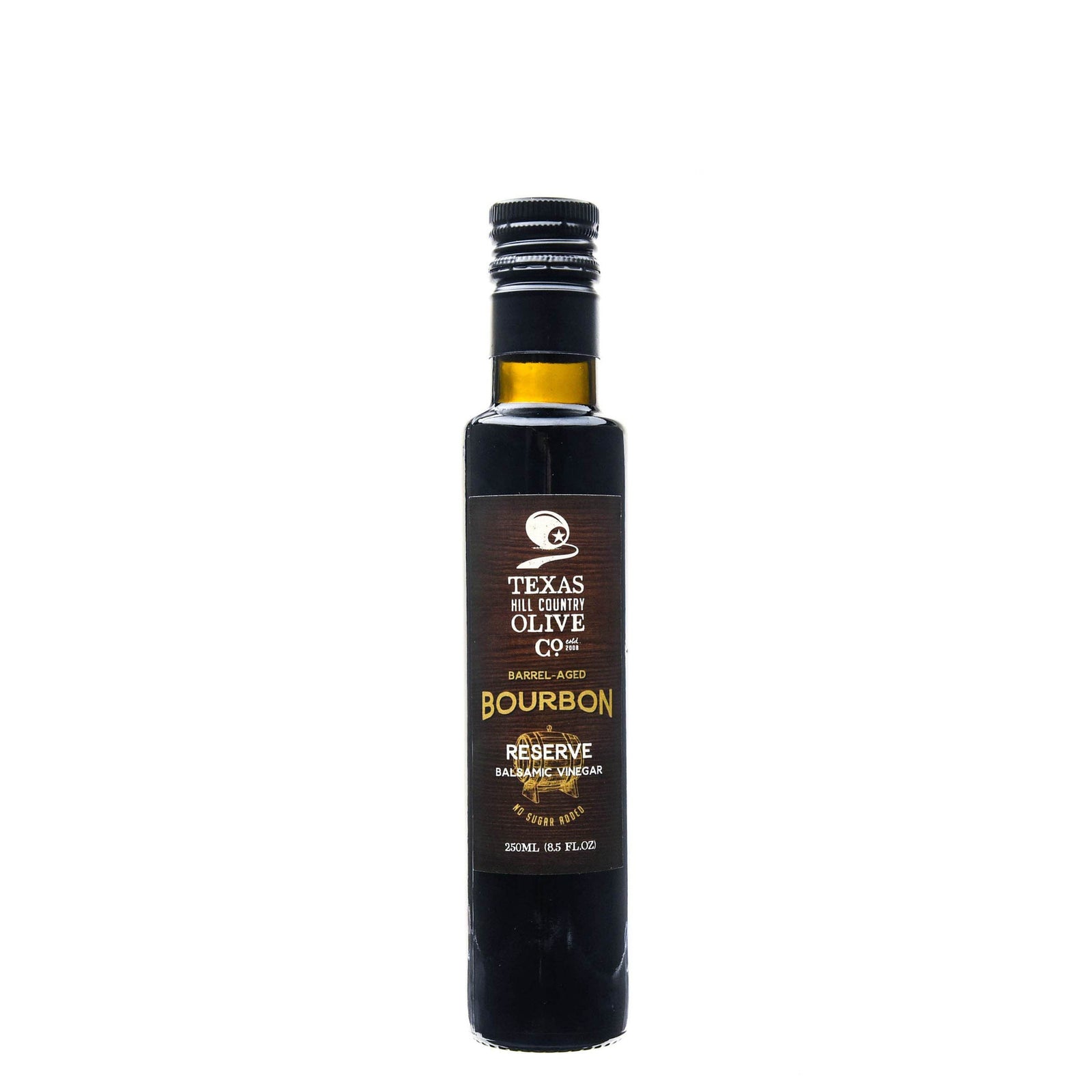 250 ml bottle of Bourbon Reserve Balsamic Vinegar