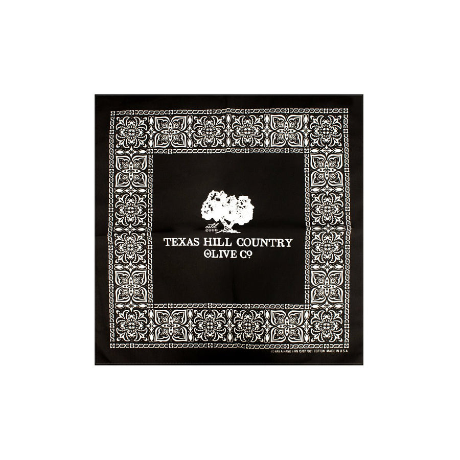 Texas Hill Country Olive Co. Bandana - Black's thumbnail