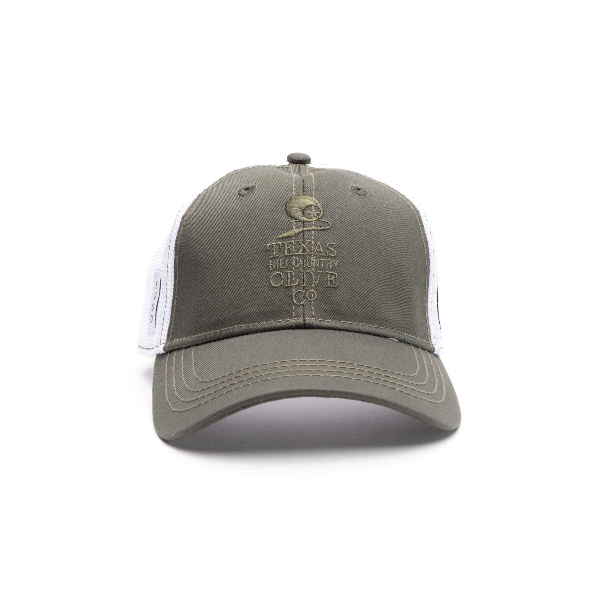 THCOC Olive Green Trucker Hat - Classic Mesh Back – Texas Hill