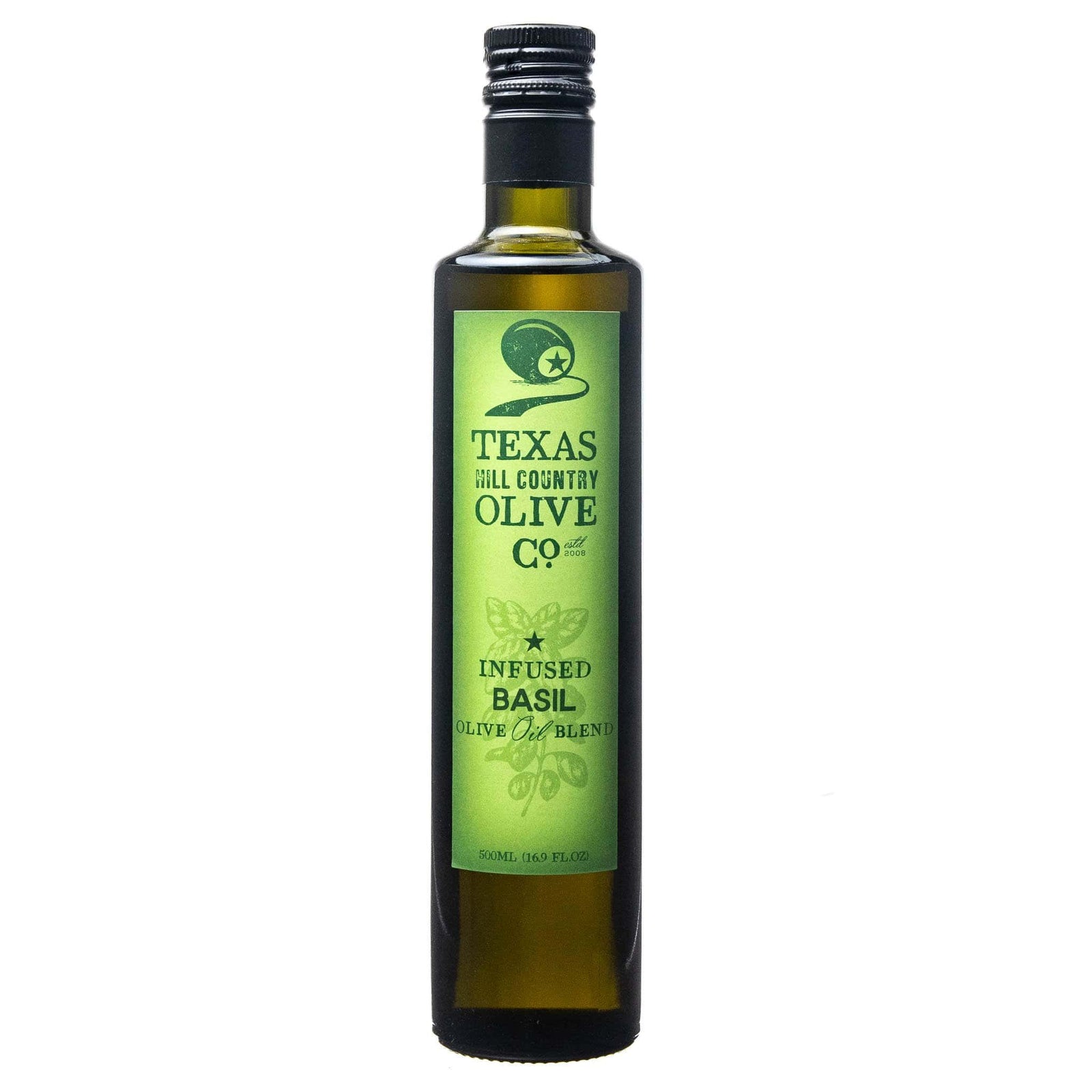 500 ml bottle of Basil Infused Olive Oil