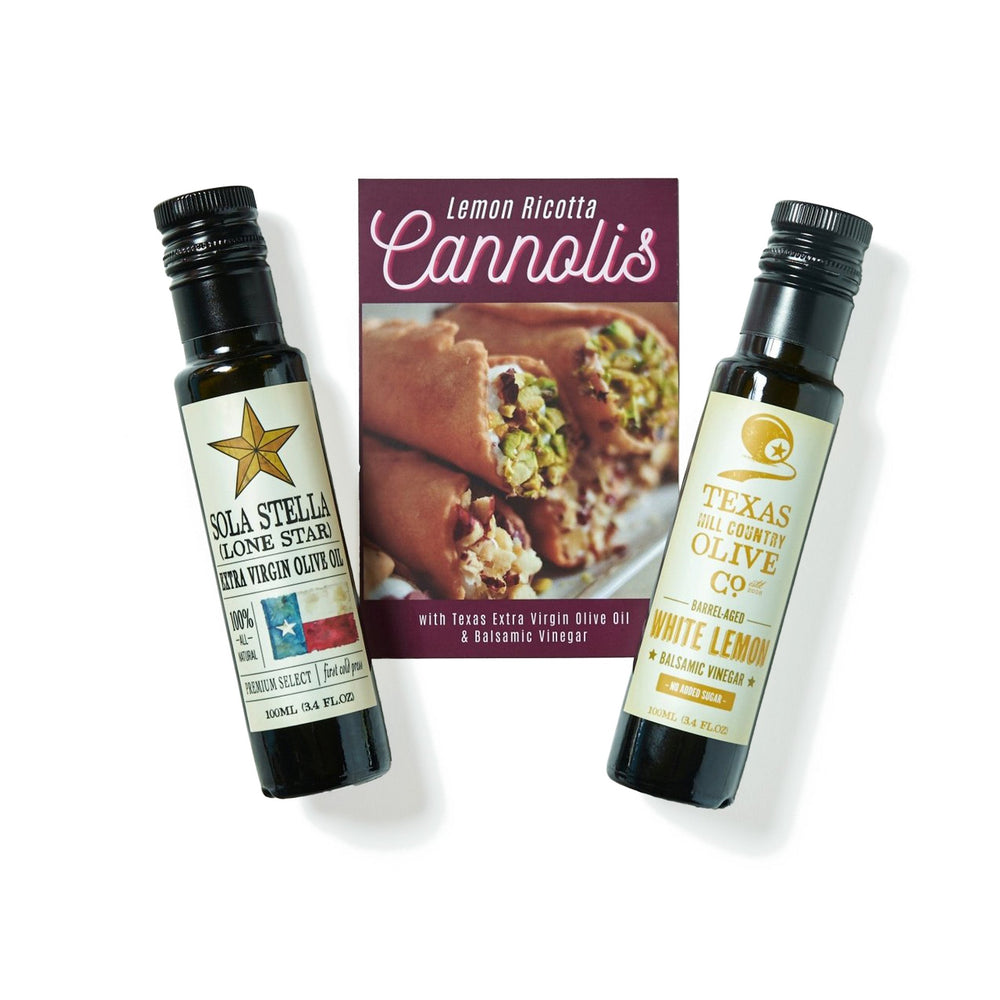 Pairing Recipe Box- Lemon Ricotta Cannolis_Gift Sets_Texas Hill Country Olive Co.