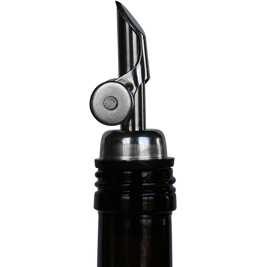 Wine bottle stopper with metal design