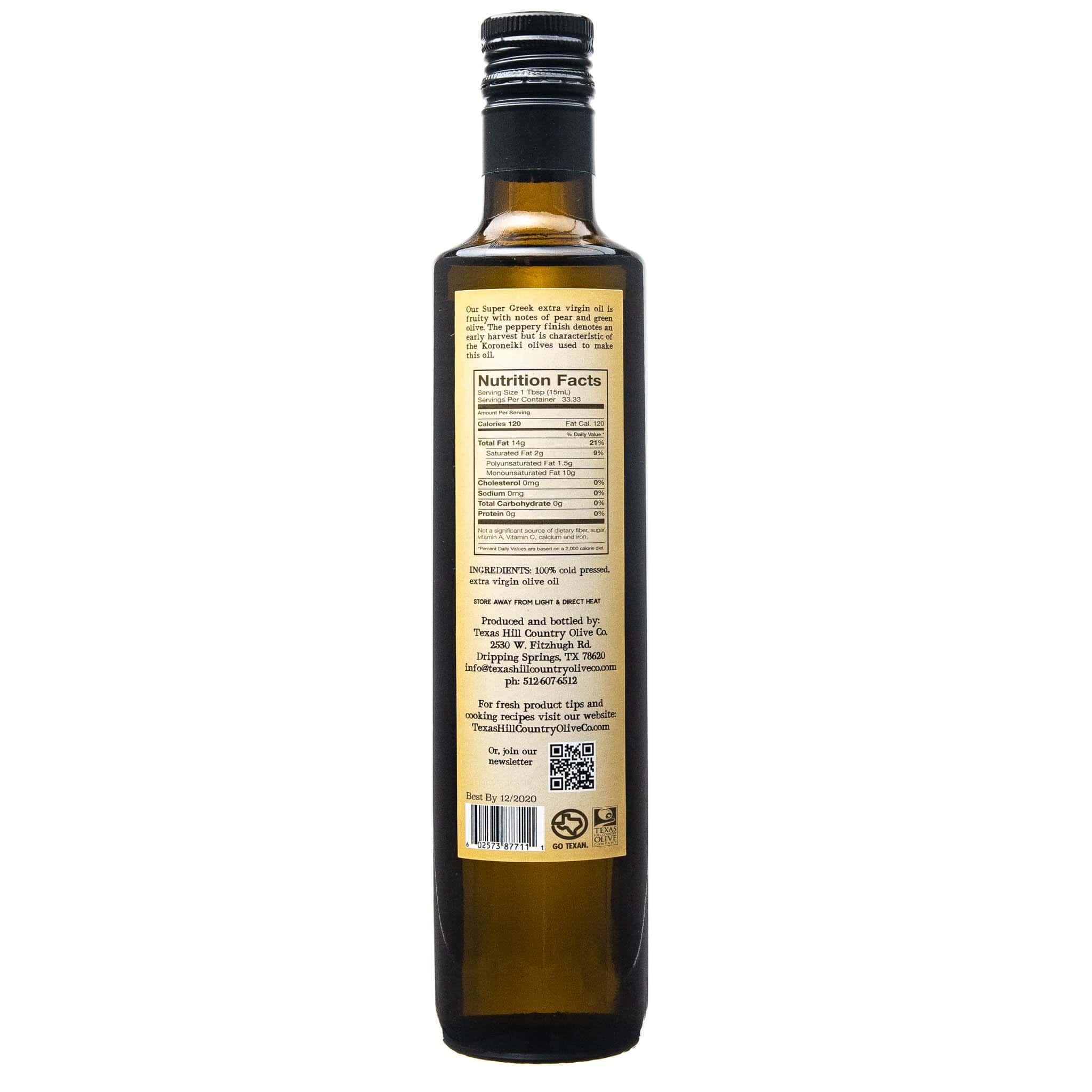 Super Greek Extra Virgin Olive Oil - Texas Hill Country