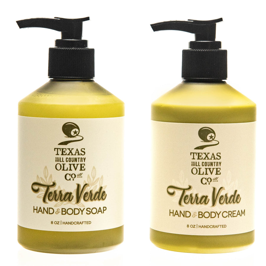 Terra Verde Lush Olive Oil Hand Soap & Body Cream Set_Spa_Texas Hill Country Olive Co.