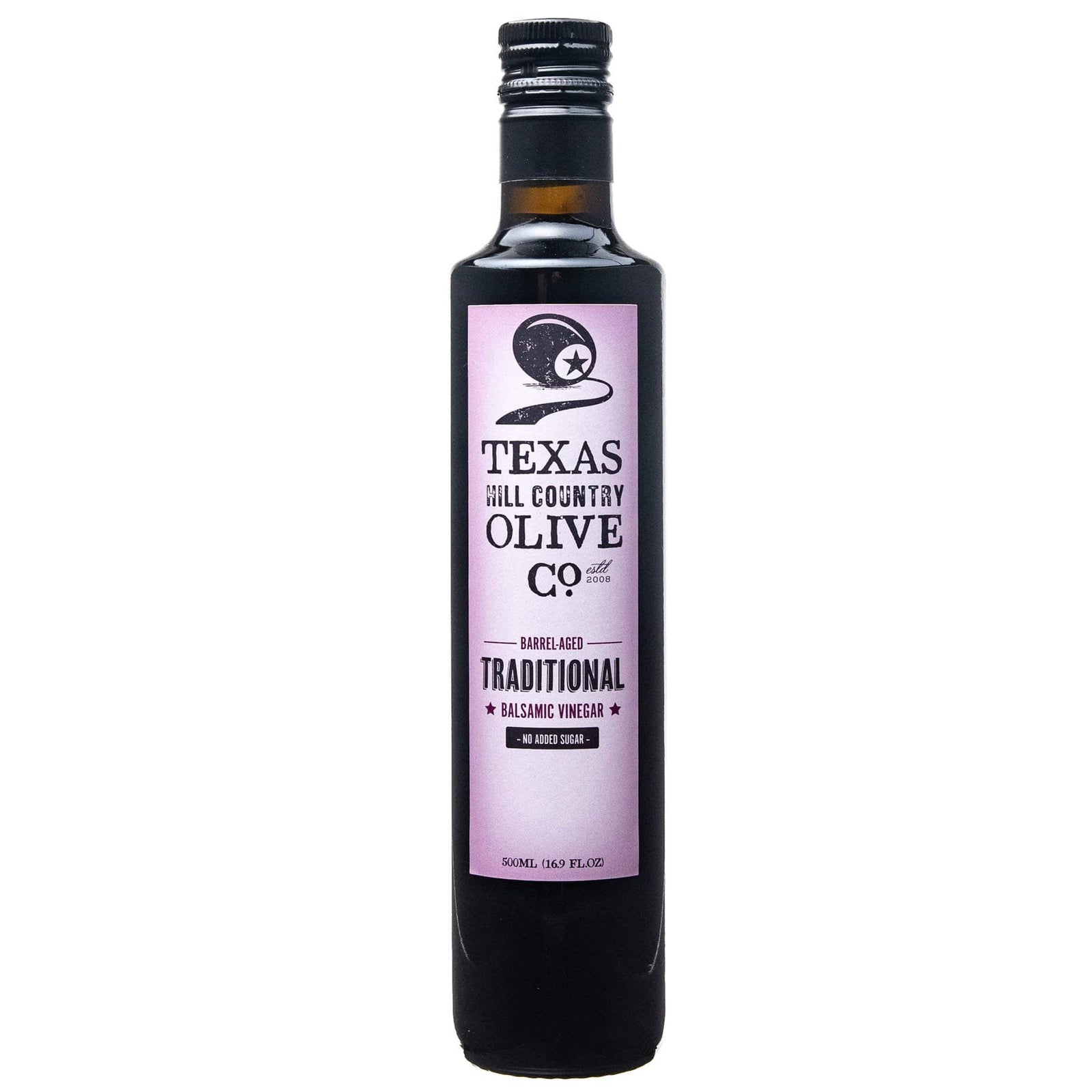 500ml bottle of Traditional Aged Balsamic Vinegar with a purple label